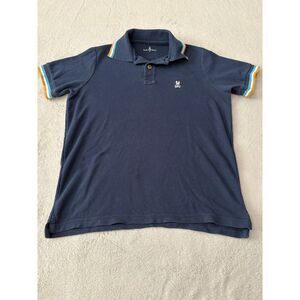 Psycho Bunny Size Medium Polo Shirt Boys Blue Short Sleeve‎ Preppy Collared